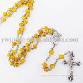 Divine Mercy Crackle Glass Beads Rosary